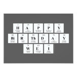 Happy
 Birthday
 Wei  Invitations