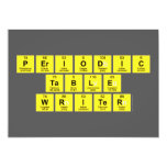 Periodic
 Table
 Writer  Invitations