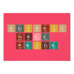 Periodic
 Table
 Writer  Invitations