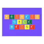 Periodic
 Table
 Writer  Invitations