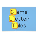 Game
 Letter
 Tiles  Invitations