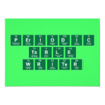 Periodic
 Table
 Writer  Invitations