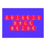 Periodic
 Table
 Writer  Invitations