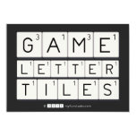 Game
 Letter
 Tiles  Invitations
