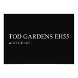 TOD GARDENS  Invitations