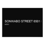 SONWABO STREET  Invitations