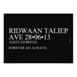 Ridwaan TaLiEp Ave  Invitations