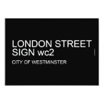 LONDON STREET SIGN  Invitations