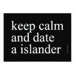 keep calm  and date a islander  Invitations