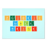 Periodic
 Table
 Writer  Invitations