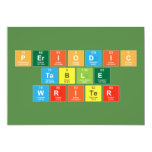 Periodic
 Table
 Writer  Invitations