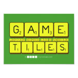 Game
 Letter nomsa luv's andile
 Tiles  Invitations