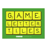 Game
 Letter
 Tiles  Invitations