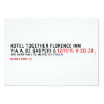 hotel together florence inn via a. de gasperi 6  Invitations