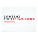 Cathy's Cake Street  Invitations