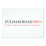 Fulham road  Invitations