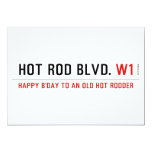 Hot Rod Blvd.  Invitations