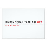 LONDON SOKAK TABELASI  Invitations