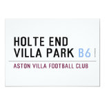 HOLTE END VILLA PARK  Invitations
