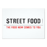 Street food  Invitations