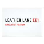 Leather Lane  Invitations