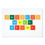 Periodic
 Table
 Writer  Invitations