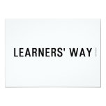 Learners' Way  Invitations