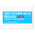 boothtown boys  brigade  Invitations