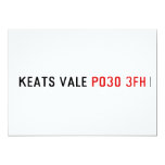 Keats Vale  Invitations