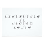 Characteristics 
 of 
 chemical
 Families  Invitations