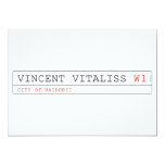 vincent vitaliss  Invitations