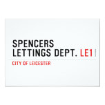 Spencers Lettings Dept.  Invitations