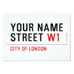 Your Name Street  Invitations