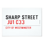 SHARP STREET   Invitations