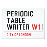 Periodic Table Writer  Invitations