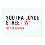 YOOTHA JOYCE Street  Invitations