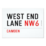 West End  Lane  Invitations