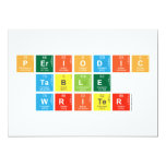 Periodic
 Table
 Writer  Invitations