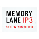 mEMORY LANE  Invitations