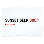 SUNSET GEEK  Invitations