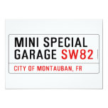 MINI SPECIAL GARAGE  Invitations
