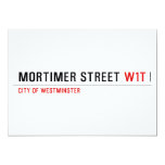 Mortimer Street  Invitations