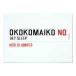 OKOKOMAIKO  Invitations