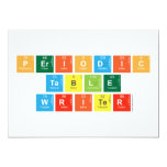 Periodic
 Table
 Writer  Invitations