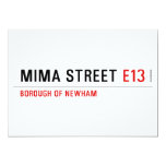 MIMA STREET  Invitations