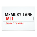 Memory Lane   Invitations