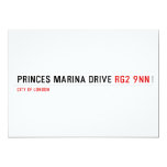 PRINCES MARINA DRIVE  Invitations