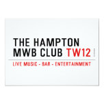the Hampton  MWB Club  Invitations