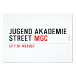 jugend akademie Street  Invitations