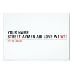Your Name Street aymen abi love w1  Invitations